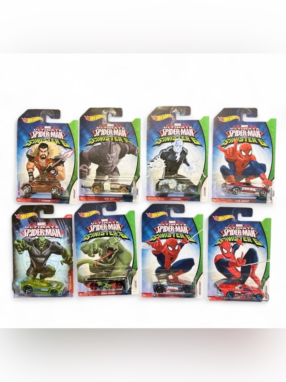 Hot Wheels Marvel Ultimate Spider-Man vs. Sinister 6 Set 8 Cars